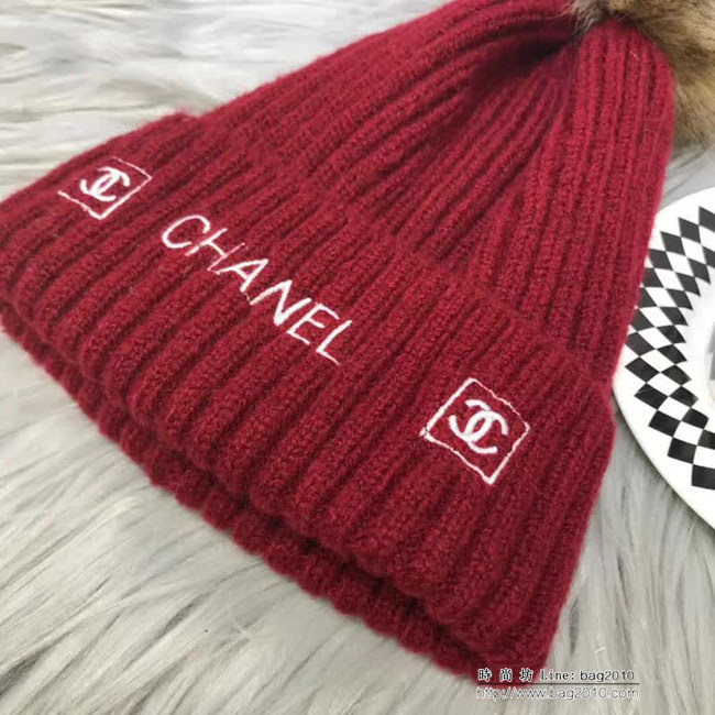 CHANEL香奈兒 專櫃新品 火爆經典百搭款 刺繡針織帽 LLWJ6632
